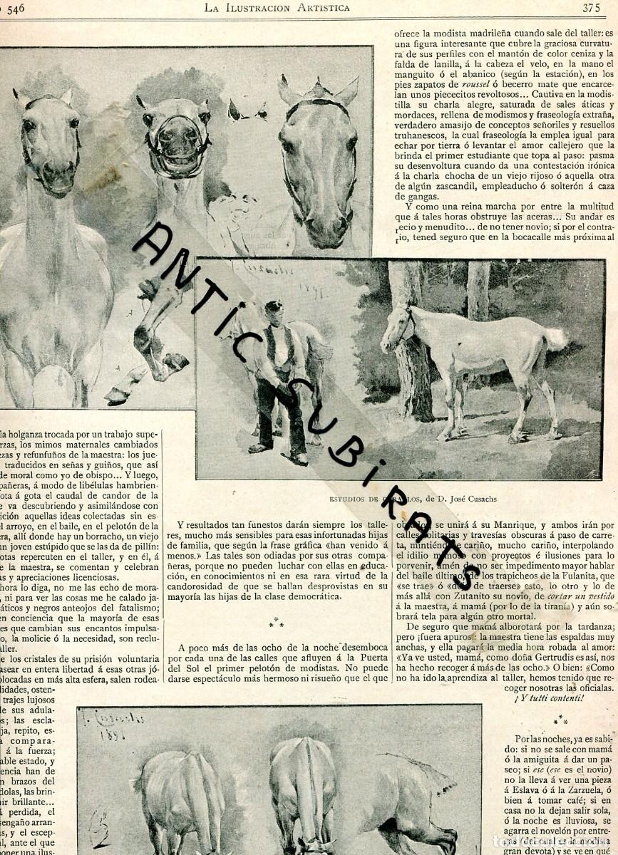 Collezionismo di Riviste e Giornali: REVISTA A&Ntilde;O 1892 ILUSTRACIONES DE JOSE CUSACHS CABALLOS SITIO DE LA SEO DE URGEL SEU D'URGELL BAZTAN