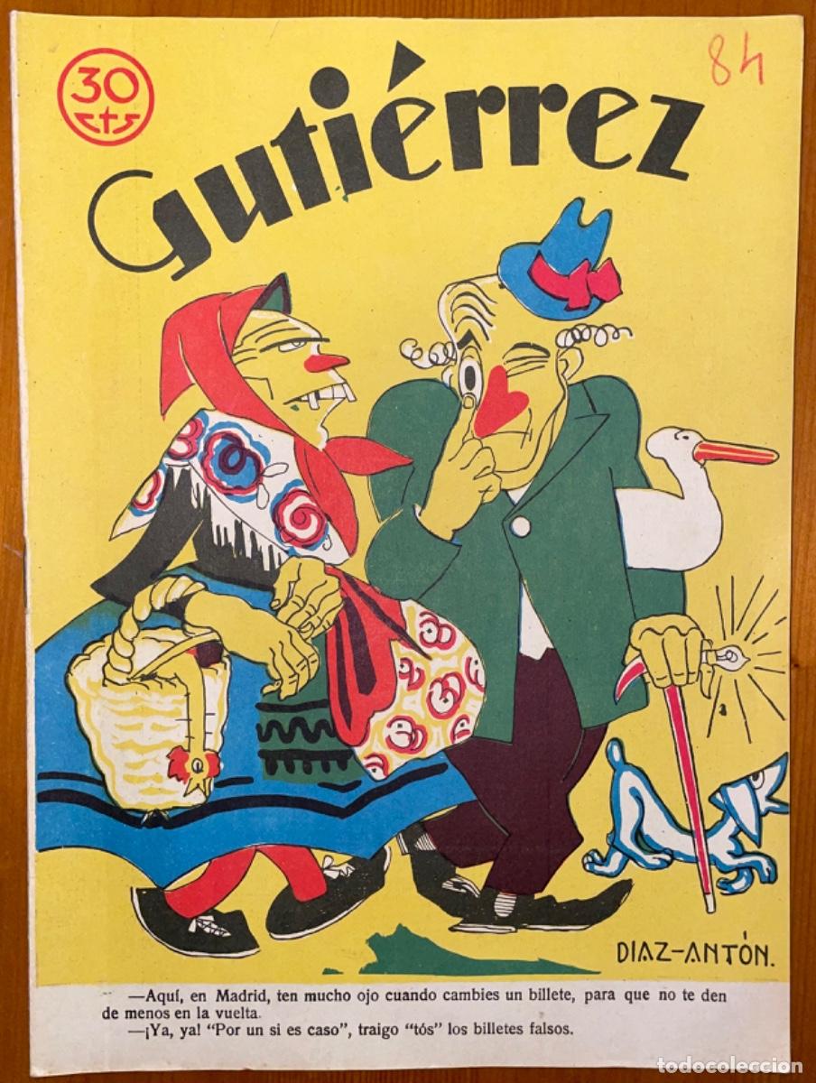 Collectionnisme de Revues et Journaux: GUTIERREZ- REVISTA SATIRICA HUMORISTICA - NUMERO 84 - 1929