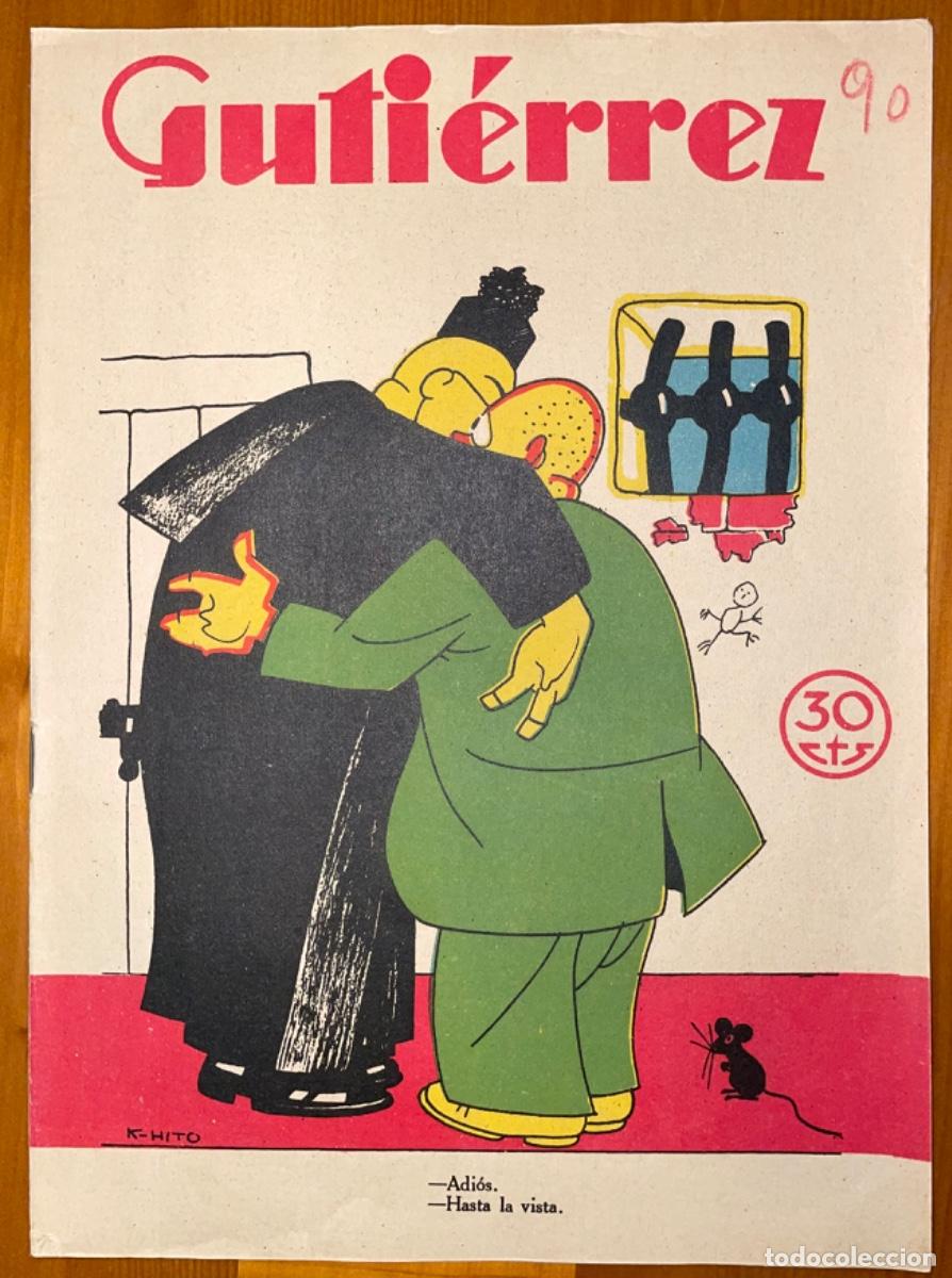 Sammeln von Zeitschriften und Zeitungen: GUTIERREZ- REVISTA SATIRICA HUMORISTICA - NUMERO 90 - 1929