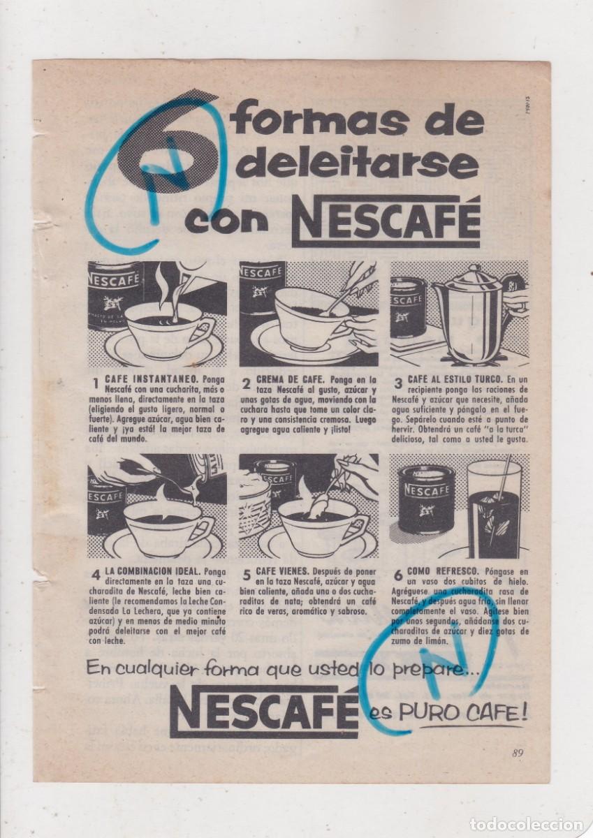Coleccionismo de revistas y peri&oacute;dicos: PUBLICIDAD T 1956. ANUNCIO NESCAFE