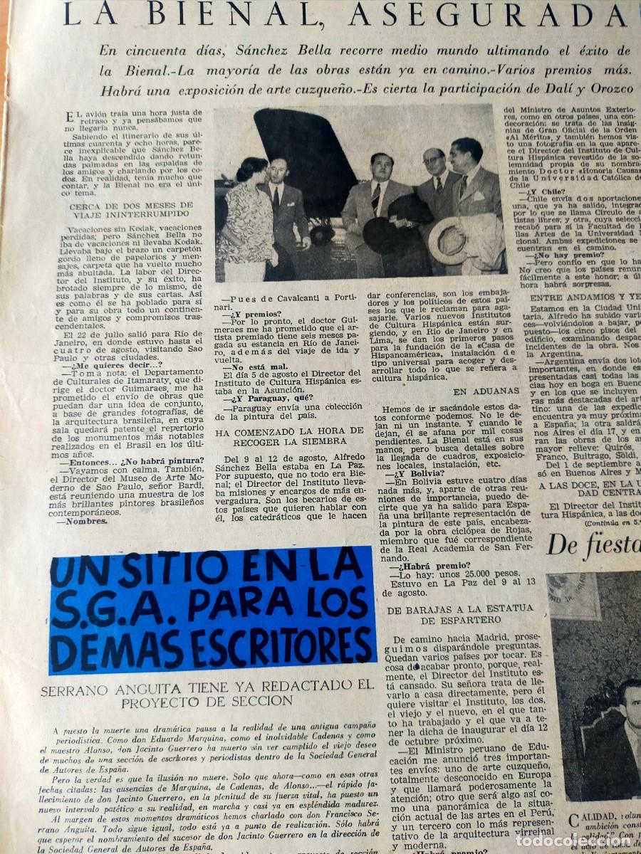 Coleccionismo de Revistas y Peri&oacute;dicos: REVISTA A&Ntilde;O 1951 THARRATS BIENAL DE MADRID ASEGURADA CON LA PARTICIPACION DE DALI Y OROZCO