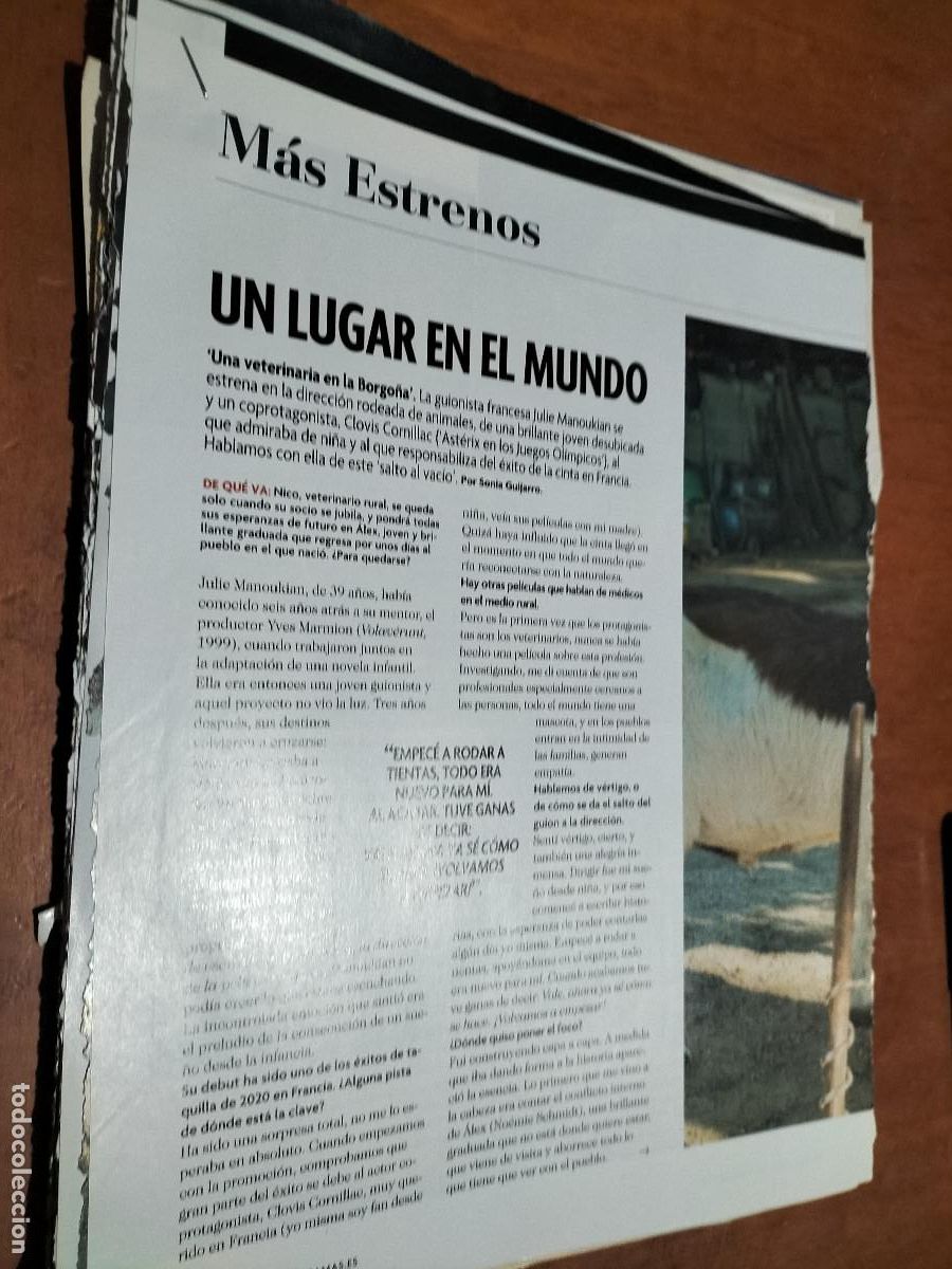 Collezionismo di Riviste e Giornali: UNA VETERINARIA EN LA BORGO&Ntilde;A. CINE. 2 P&Aacute;GINAS. ART&Iacute;CULO EXTRAIDO DE REVISTA. BUEN ESTADO