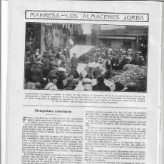 Coleccionismo de Revistas y Periódicos: 1916 MANRESA ALMACENES JORBA PATATAS TOLEDO MUSEO INFANTERIA PRIMER AEROPLANO MOTOR HISPANO SUIZA
