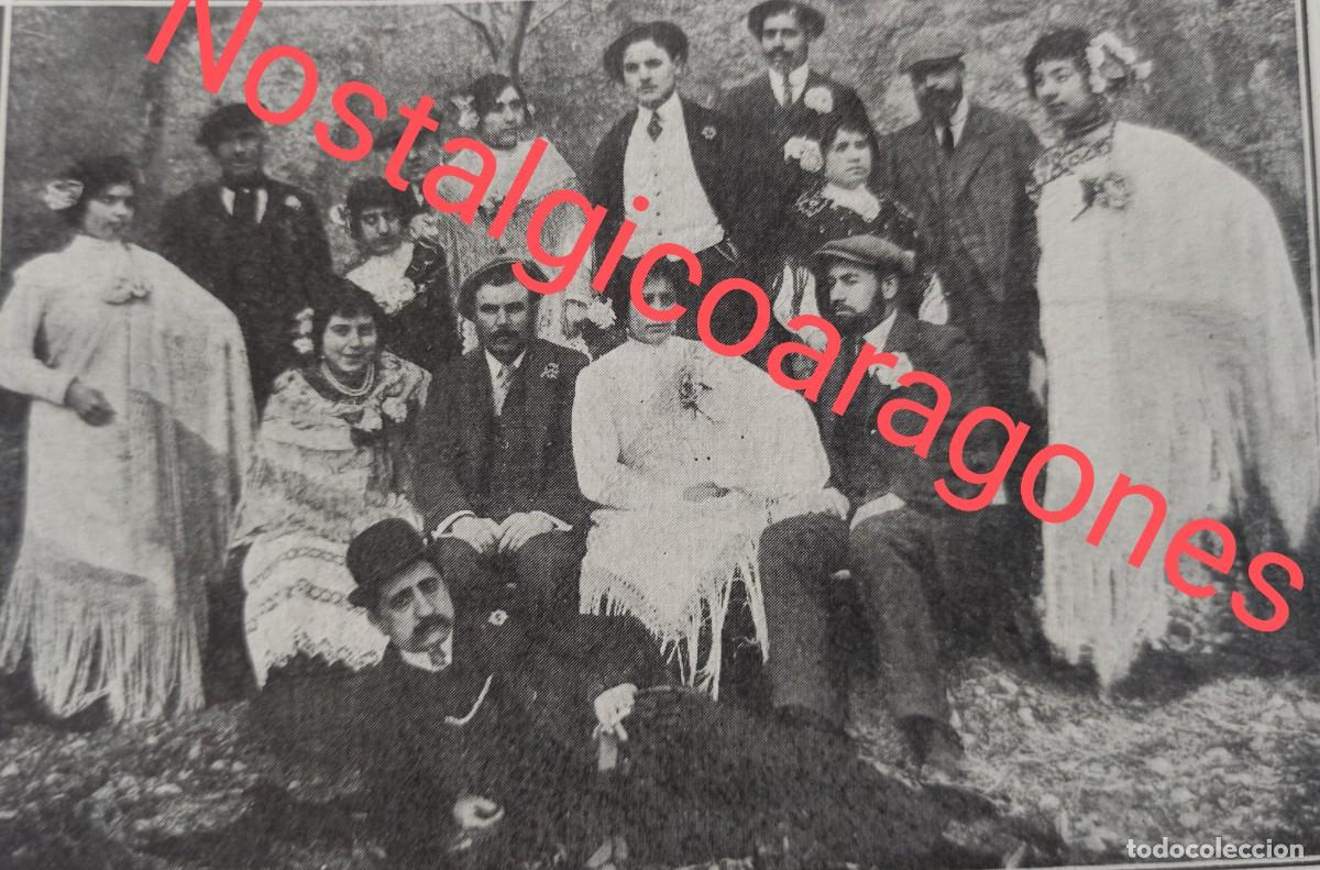 Coleccionismo de Revistas y Peri&oacute;dicos: Calanda Teruel j&oacute;venes teatro beneficio Corte Honor Virgen Pilar Foto revista princ siglo XX 19MM