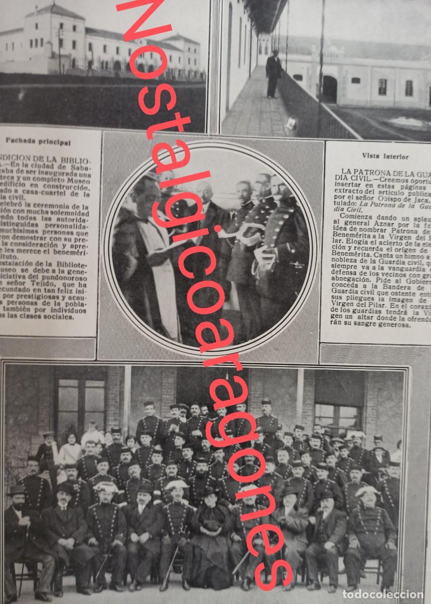 Coleccionismo de revistas y peri&oacute;dicos: Sabadell nueva biblioteca museo Guardia Civil Foto revista princ siglo XX 19MM