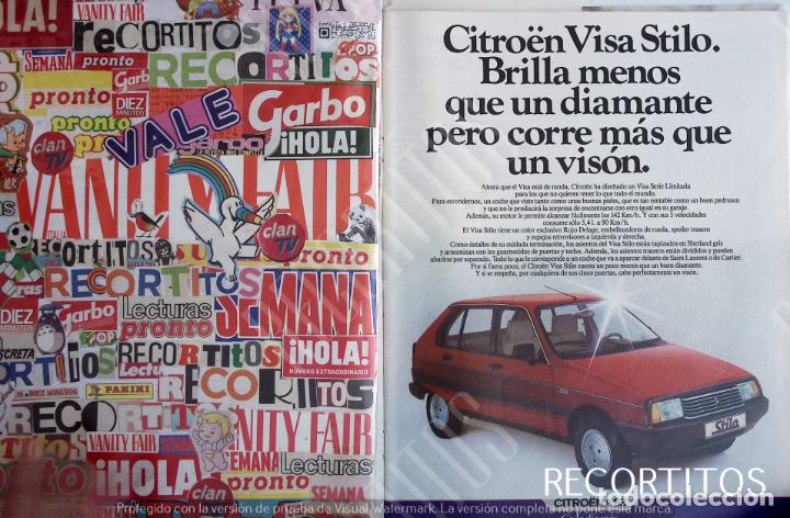 Colecionismo de Revistas e Jornais: citroen visa stilo 83 anuncio publicidad