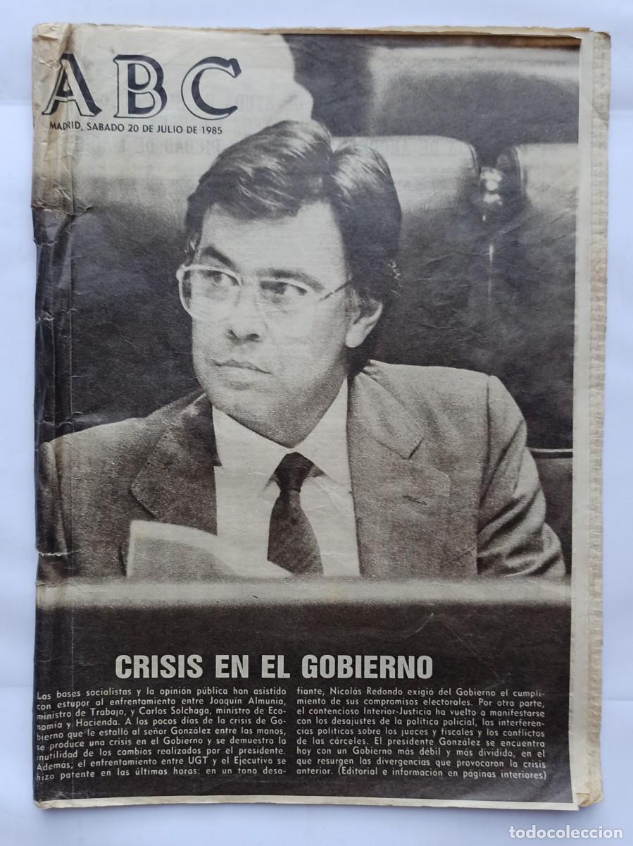 Coleccionismo de Revistas y Peri&oacute;dicos: ABC. Madrid, s&aacute;bado 20 de julio de 1985. Pp. 96