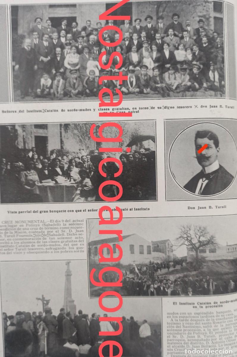 Collezionismo di Riviste e Giornali: Polinya Sabadell Cruz t&eacute;rmino Instituto catala Sordomudos Sr Turull Foto revista princ siglo XX 19MM