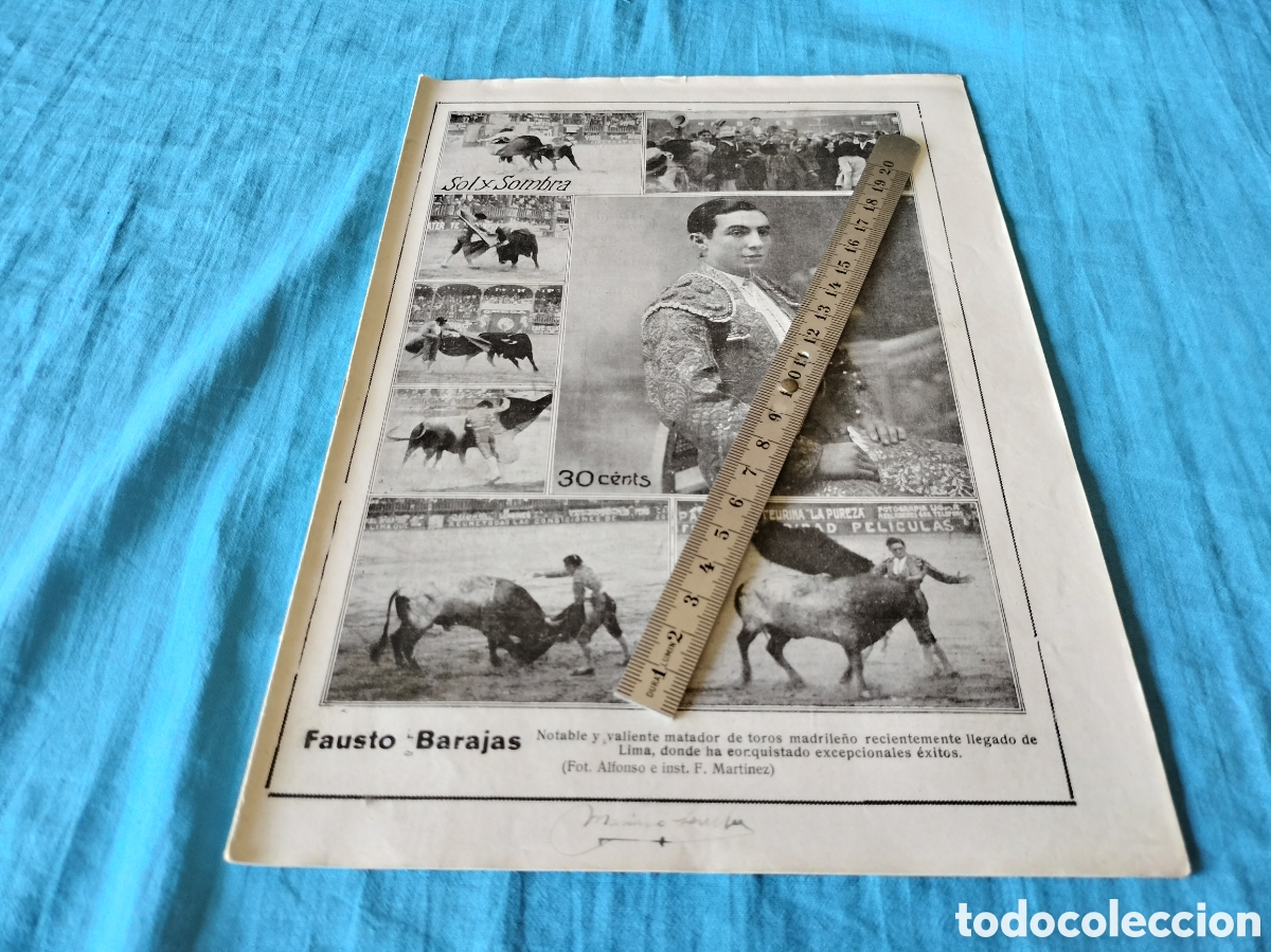 Coleccionismo de Revistas y Peri&oacute;dicos: REVISTA SOL Y SOMBRA 1306 A&Ntilde;O 1923 FAUSTO BARAJAS