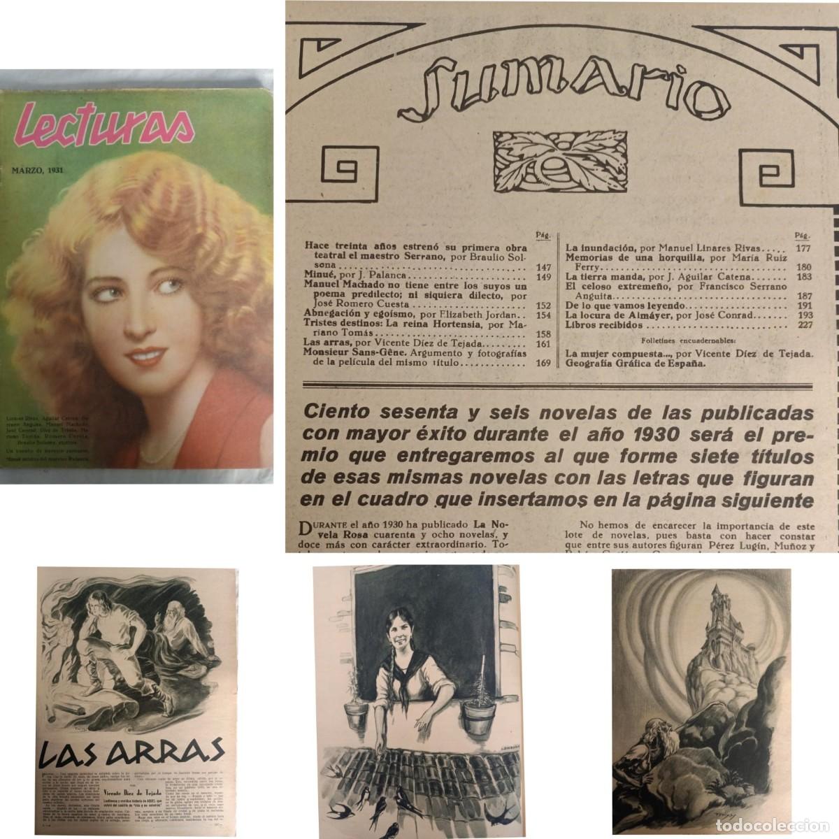Coleccionismo de revistas y peri&oacute;dicos: REVISTA LECTURAS MARZO DE 1931. JIM&Eacute;NEZ MOYA, M. (dir.)