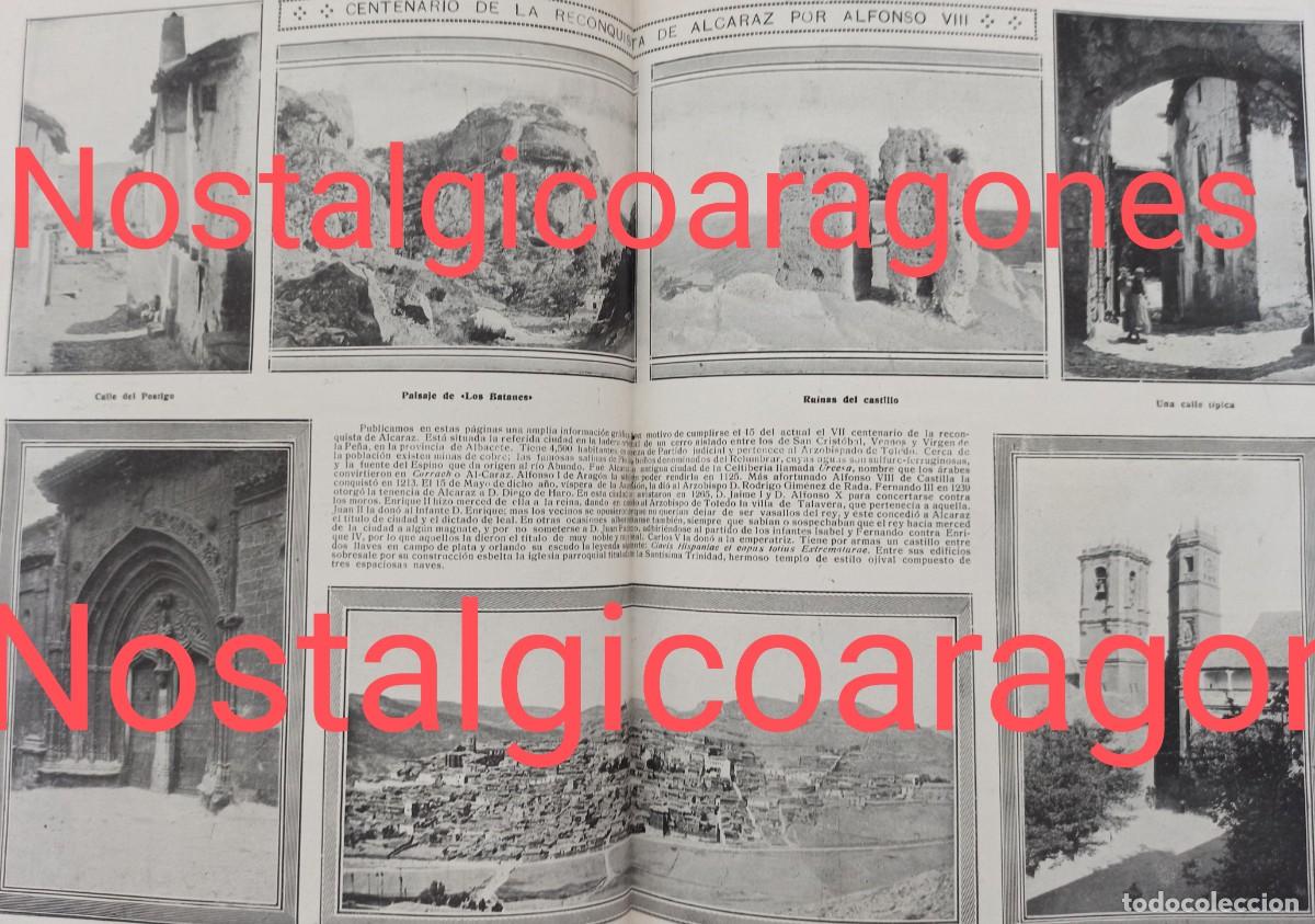 Coleccionismo de revistas y peri&oacute;dicos: Centenario reconquista Alcaraz Albacete vistas foto revista princ siglo XX 19MM