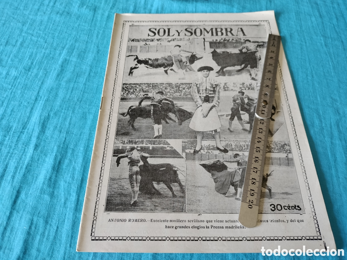 Coleccionismo de Revistas y Peri&oacute;dicos: REVISTA SOL Y SOMBRA 1324 A&Ntilde;O 1923 ANTONIO ROMERO
