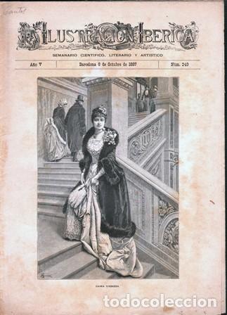 Coleccionismo de Revistas y Peri&oacute;dicos: LA ILUSTRACION IBERICA - A&Ntilde;O V - 8 OCTUBRE 1887 - N&ordm; 249 - A-REVIL-0879