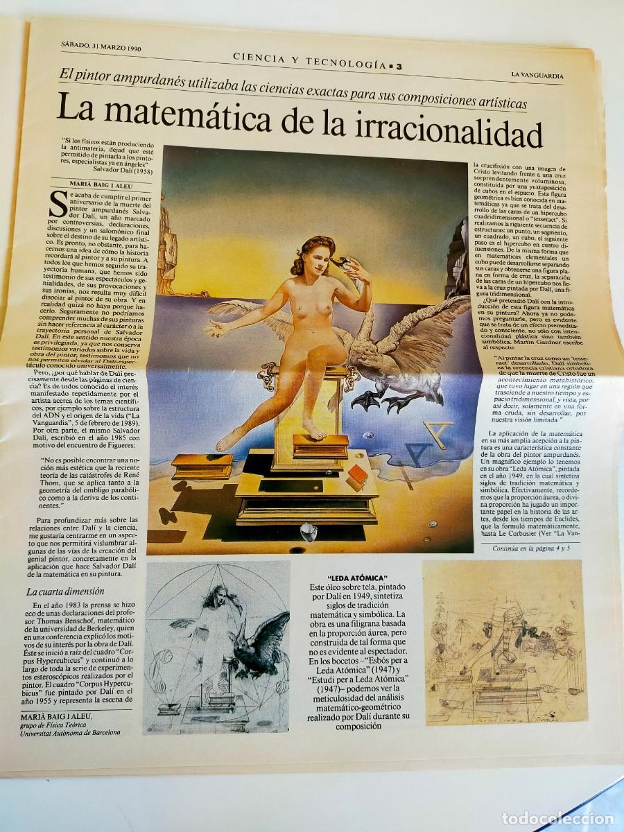 Coleccionismo de Revistas y Peri&oacute;dicos: REVISTA A&Ntilde;O 1990 LA MATEMATICA Y LA IRRACIONALIDAD DE SALVADOR DALI LEDA ATOMICA CRUCIFIXION RELOJ