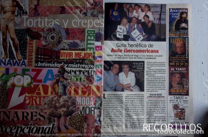 Coleccionismo de Revistas y Peri&oacute;dicos: CARMEN SEVILLA MANOLO VEGA ALEJANDRA BOTTO KIKE SUPERMIX FERNANDO ESTESO MARIA JOSE SUAREZ MISS