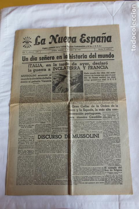 Collection Magazines and Newspapers: LA NUEVA ESPA&Ntilde;A FALANGE ESPA&Ntilde;OLA OVIEDO JUNIO 1940