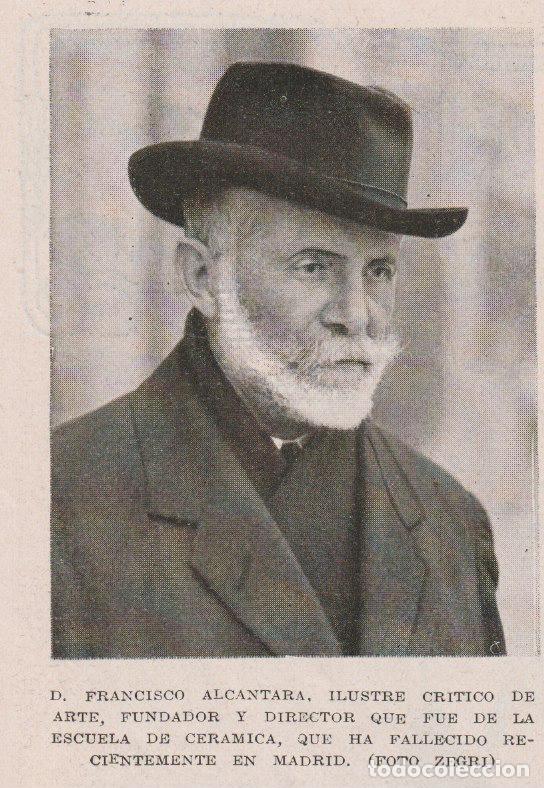 Coleccionismo de Revistas y Peri&oacute;dicos: D. Francisco Alc&aacute;ntara, cr&iacute;tico de arte y director de la Escuela de Cer&aacute;mica -1930