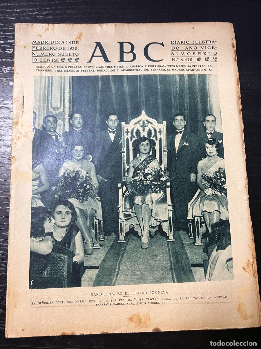 Coleccionismo de Revistas y Peri&oacute;dicos: REVISTA ABC. A&Ntilde;O 1930. N&ordm; 8470. LA DEPRECIACION DE LA PESETA.HOMENAJE A MAESTRO FERNANDEZ ARBOS.LEER
