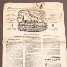 Coleccionismo de Revistas y Periódicos: LO ROSSINYOL : PERIODICH SATÍRICH TRADICIONALISTA - 1887 - ANY III NUM. 108 - CARLISMO