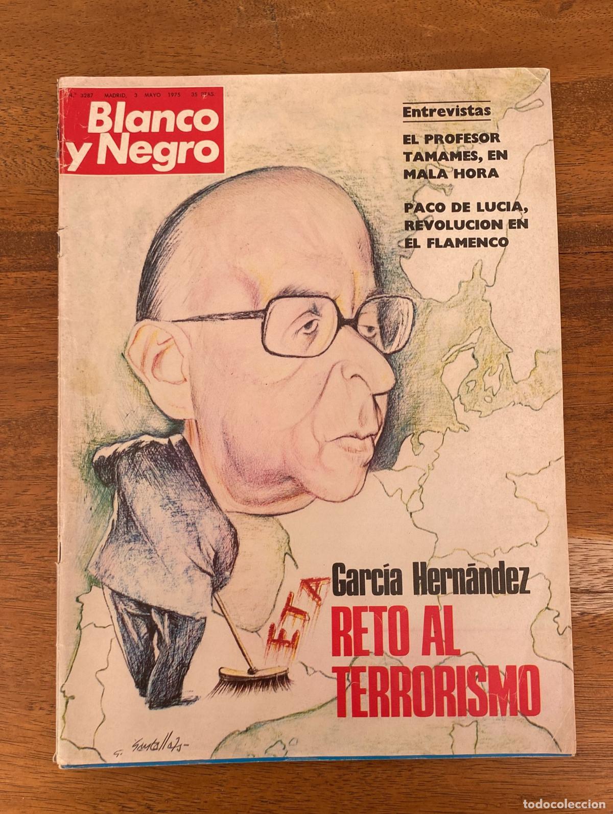 Sammeln von Zeitschriften und Zeitungen: Blanco y Negro n&ordm; 3287. Tamames, Paco de Luc&iacute;a. 3 de Mayo de 1975