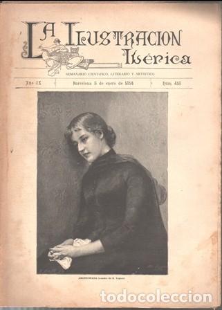 Coleccionismo de Revistas y Peri&oacute;dicos: LA ILUSTRACION IBERICA - A&Ntilde;O IX - 3 ENERO 1891 - N&ordm; 413 - A-REVIL-0909