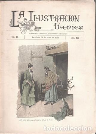 Coleccionismo de Revistas y Peri&oacute;dicos: LA ILUSTRACION IBERICA - A&Ntilde;O IX - 31 ENERO 1891 - N&ordm; 422 - A-REVIL-0911