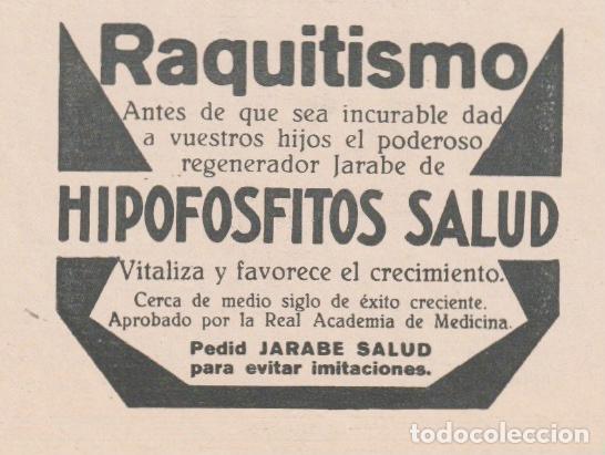 Coleccionismo de Revistas y Peri&oacute;dicos: Publicidad Hipofosfitos Salud -1930
