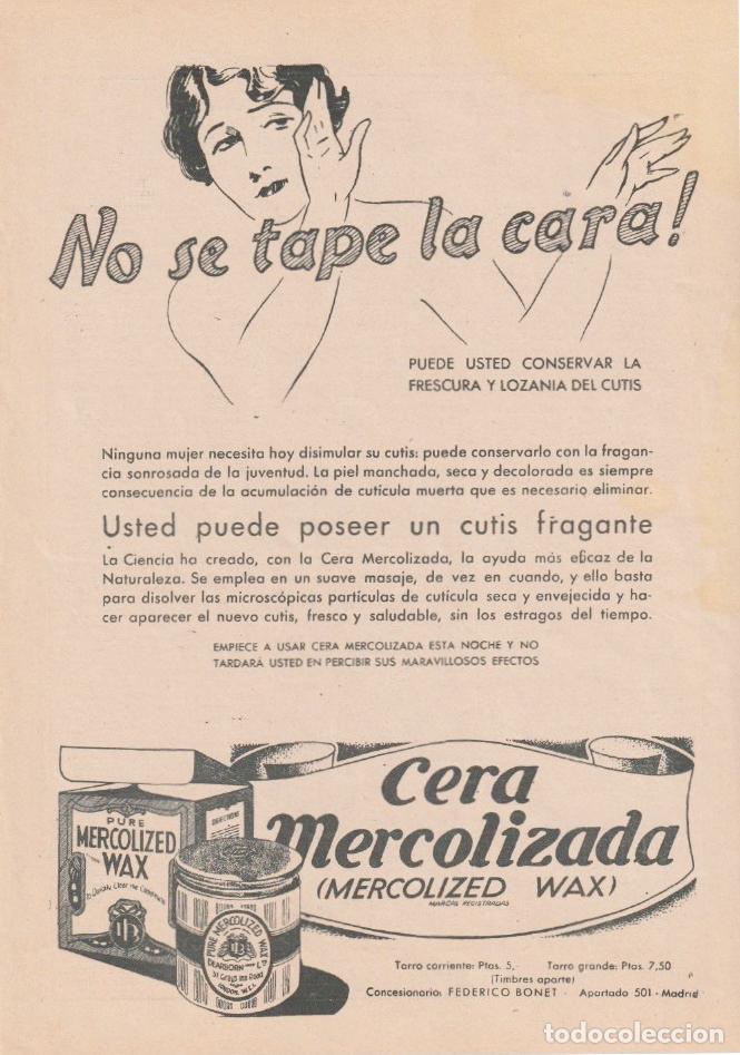 Coleccionismo de Revistas y Peri&oacute;dicos: Publicidad cera Mercolizada -1930