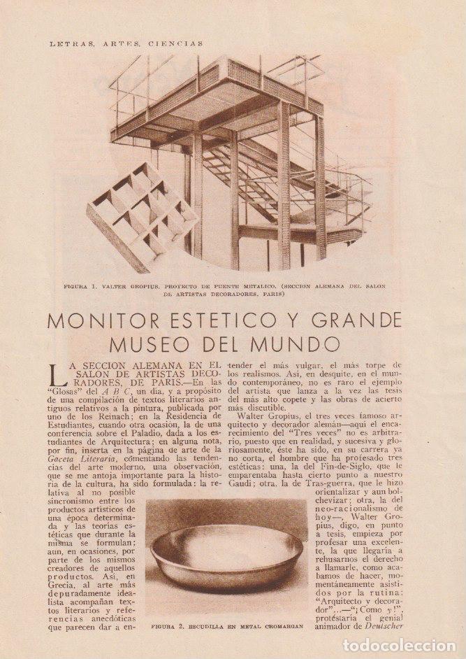 Coleccionismo de Revistas y Peri&oacute;dicos: WALTER GROPIUS / Monitor -1930