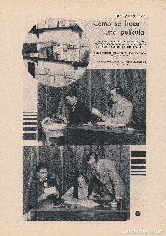Collezionismo di Riviste e Giornali: * CINE * C&oacute;mo se hace una pel&iacute;cula - 1930