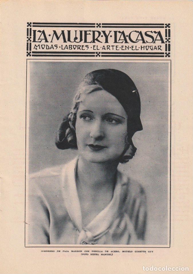 Coleccionismo de Revistas y Peri&oacute;dicos: * MODA FEMENINA * Sombreros Ginette Guy, Gustav Singer, Mauricette Robert - 1930