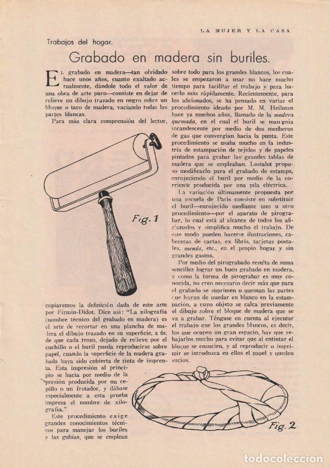 Coleccionismo de Revistas y Peri&oacute;dicos: Grabado en madera sin buriles/ Tom&aacute;s Guti&eacute;rrez Larraya - 1930