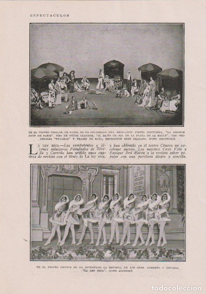 Coleccionismo de Revistas y Peri&oacute;dicos: * TEATRO * La Mar y sus Peces de A. Paso; revista La Ley Seca de Carre&ntilde;o y Sevilla - 1930