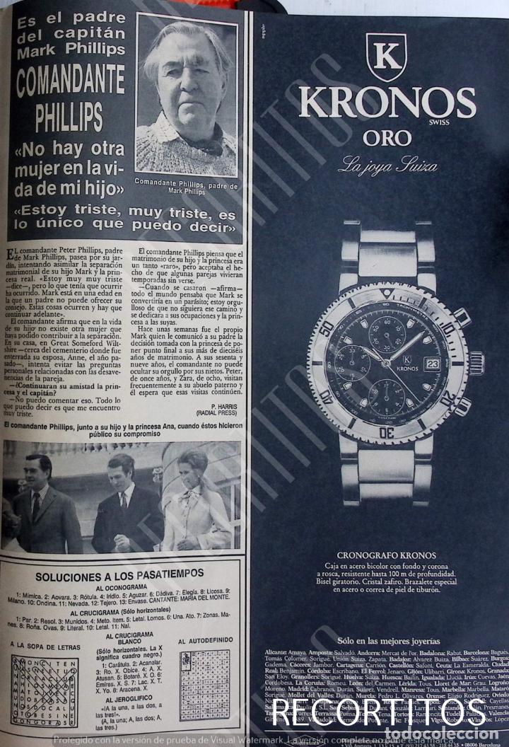Coleccionismo de Revistas y Peri&oacute;dicos: EL COMANDANTE PHILLIPS MARK PRINCESA ANA DE INGLATERRA RELOJ KRONOS ORO