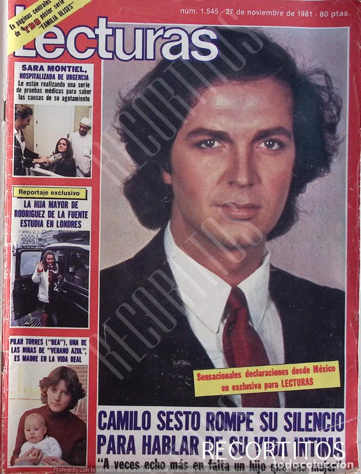 Coleccionismo de Revistas y Peri&oacute;dicos: CAMILO SESTO SARA MONTIEL RECORTE PORTADA