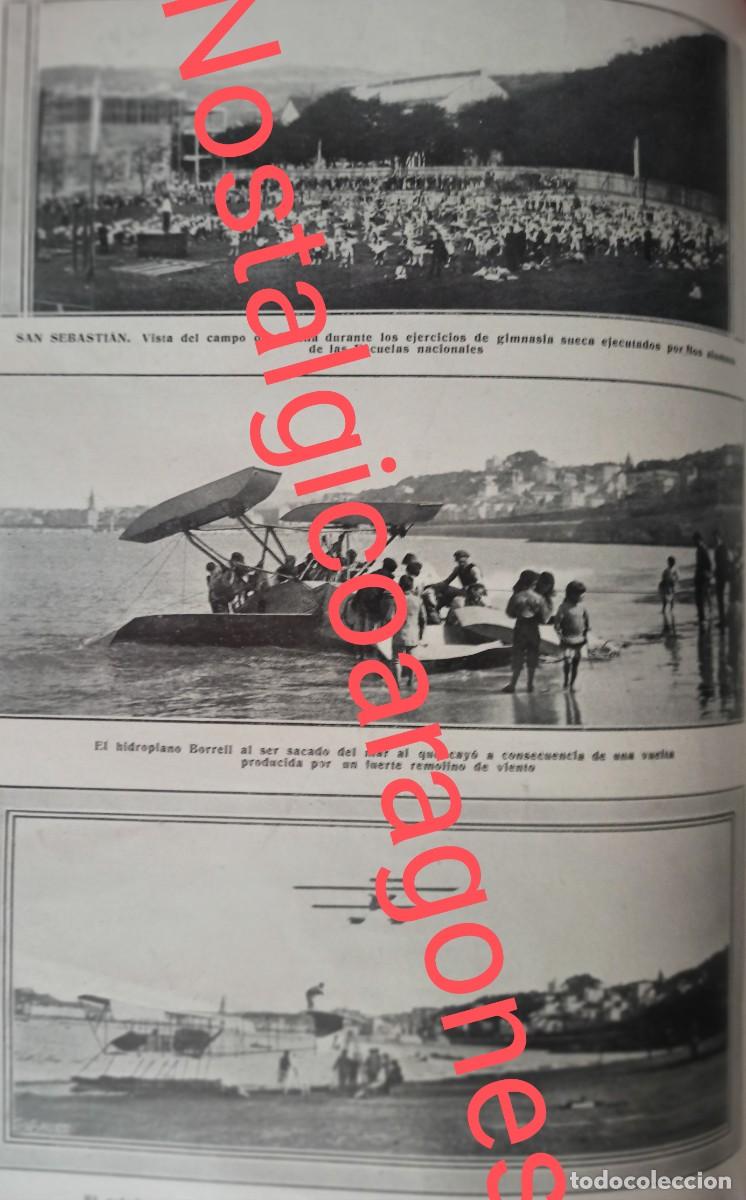 Collezionismo di Riviste e Giornali: San Sebasti&aacute;n campo Atocha Hidroplano aviacion Foto revista princ siglo XX 19MM