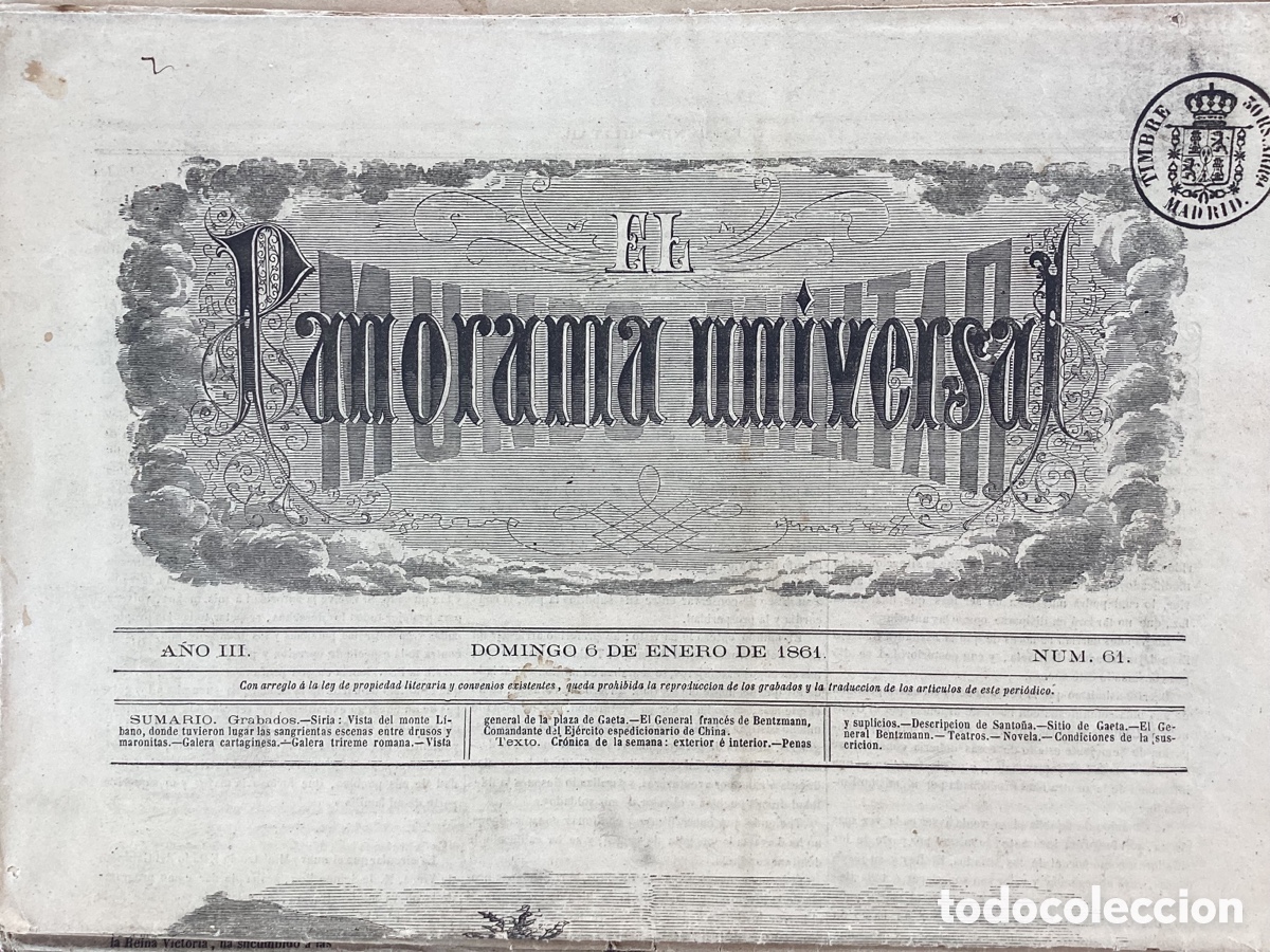 Coleccionismo de revistas y peri&oacute;dicos: EL PANORAMA UNIVERSAL - Foto 2