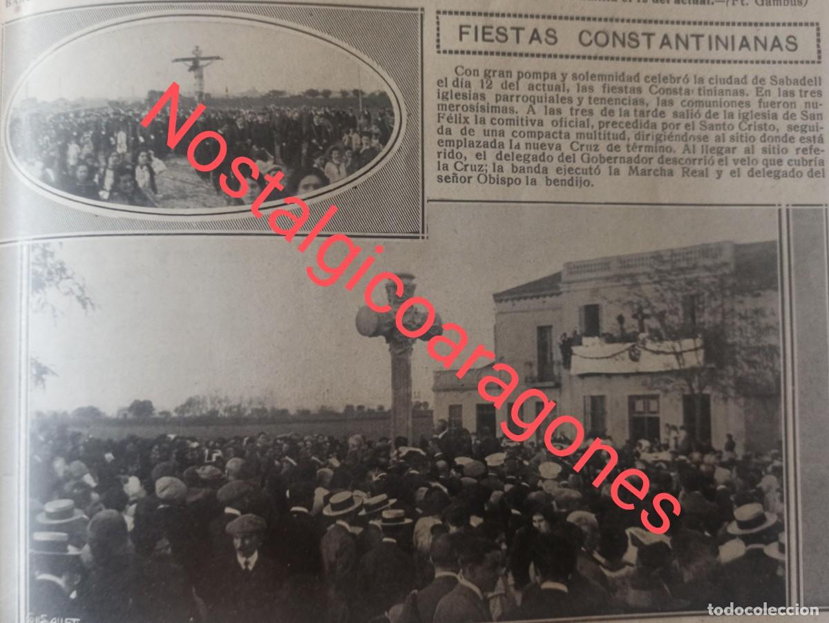 Sammeln von Zeitschriften und Zeitungen: Sabadell nueva Cruz de T&eacute;rmino Foto revista princ siglo XX 19MM