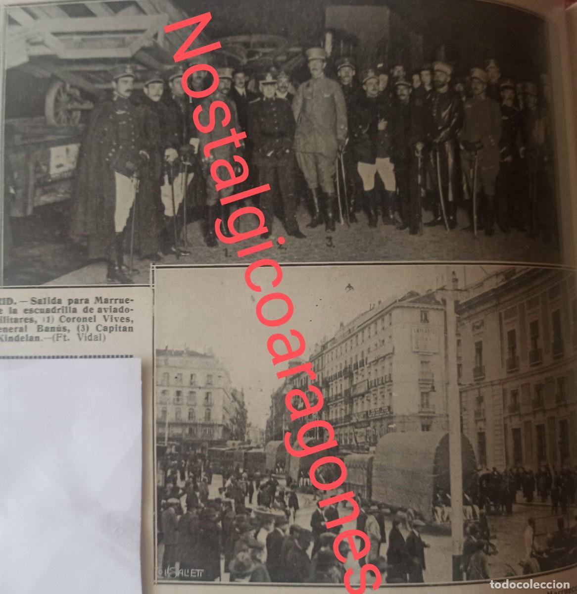 Collezionismo di Riviste e Giornali: Salida Marruecos escuadrilla aviadores camiones aeroplanos Foto revista princ siglo XX 19MM