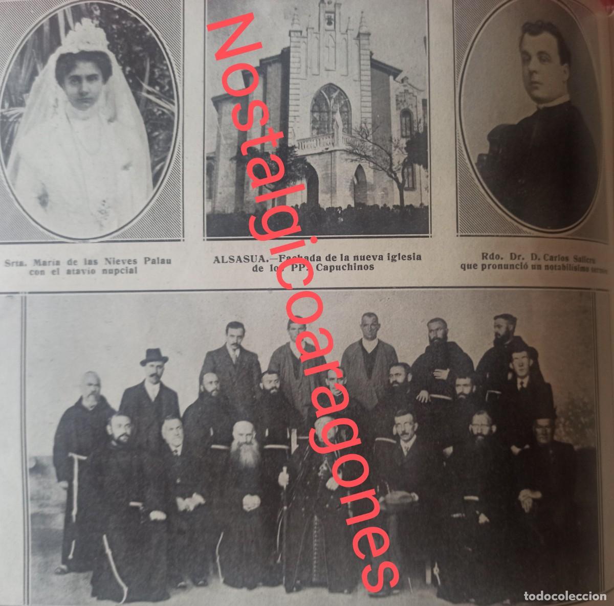 Sammeln von Zeitschriften und Zeitungen: Alsasua Navarra nueva iglesia Capuchinos inauguraci&oacute;n Foto revista princ siglo XX 19MM