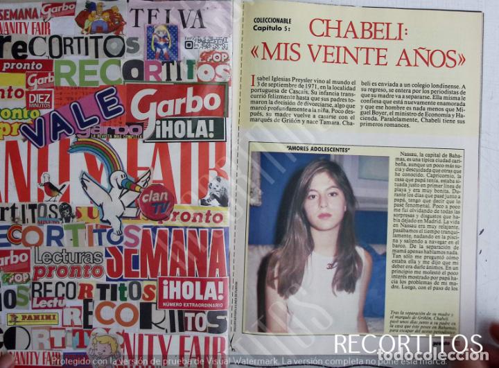 Coleccionismo de Revistas y Peri&oacute;dicos: chabeli iglesias mis veinte a&ntilde;os en pronto capitulo 5 julio isabel preysler
