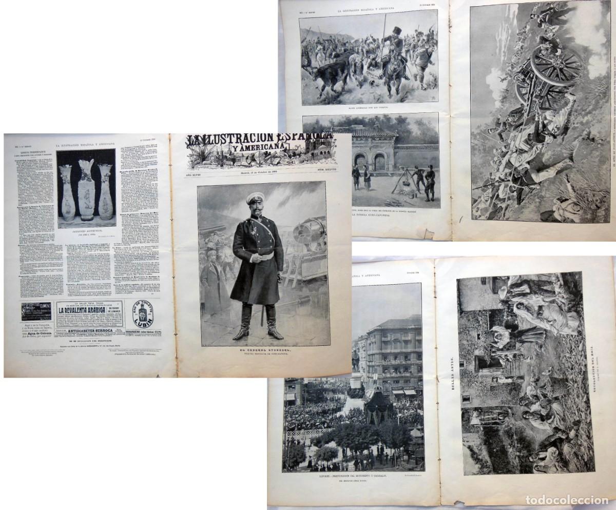 Colecionismo de Revistas e Jornais: LA ILUSTRACI&Oacute;N ESPA&Ntilde;OLA Y AMERICANA. 15 Oct 1904 general Stoessel, heroico defensor Port-Arthur