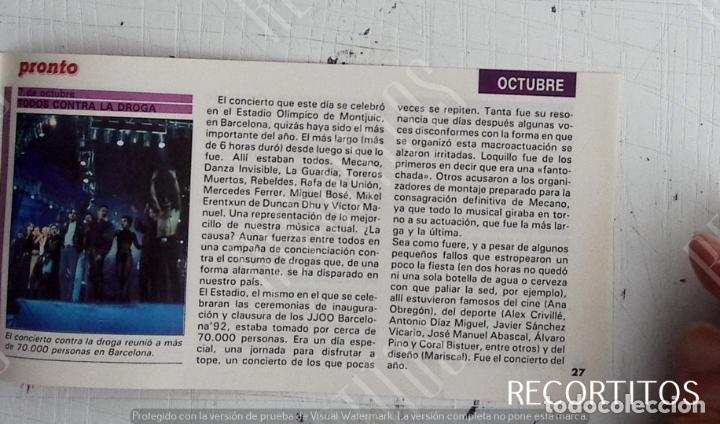 Coleccionismo de Revistas y Peri&oacute;dicos: concierto contra la droga mecano miguel bose la lambada