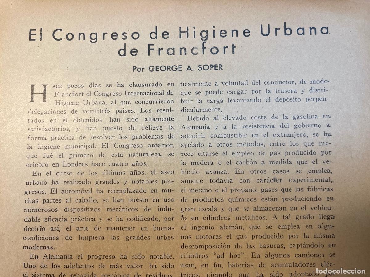 Coleccionismo de Revistas y Peri&oacute;dicos: El Congreso de Higiene Urbana de Francfort / por George A. Soper  - 1935