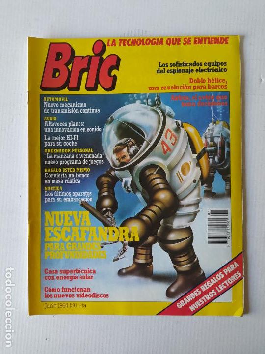 Coleccionismo de Revistas y Peri&oacute;dicos: REVISTA BRIC. JUNIO 1984. NUEVA ESCAFANDRA PARA GRANDES PROFUNDIDADES. TDKC40