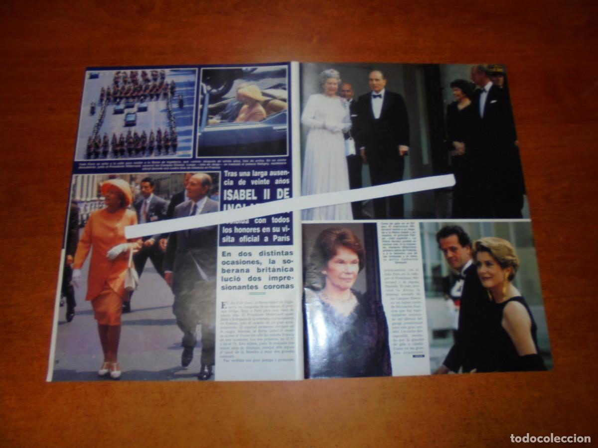 Collezionismo di Riviste e Giornali: CLIPPING 1992: ISABEL II DE INGLATERRA EN PAR&Iacute;S. F. MITERRAND. CATHERINE DENEUVE.