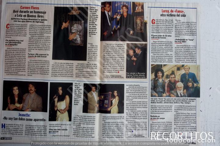 Coleccionismo de revistas y peri&oacute;dicos: jeanette carmen flores lola leroy de fama gene anthony ray el sida