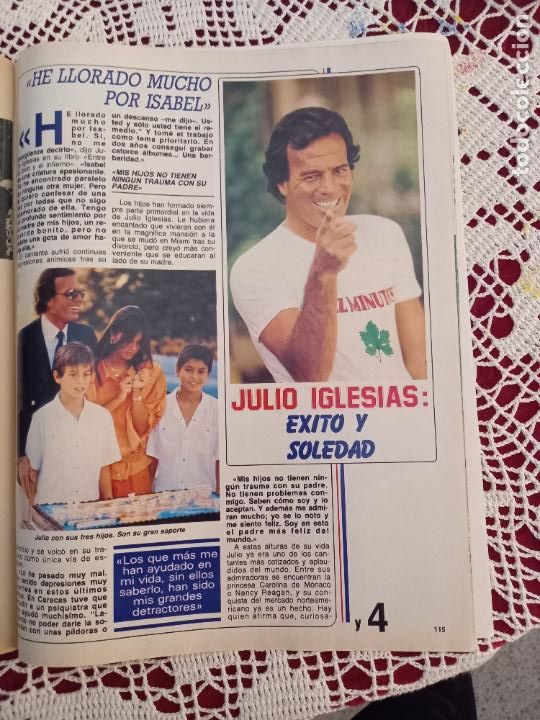 Coleccionismo de Revistas y Peri&oacute;dicos: JULIO IGLESIAS EXITO Y SOLEDAD 4 MEMORIAS EN DIEZ MINUTOS VAITIARE