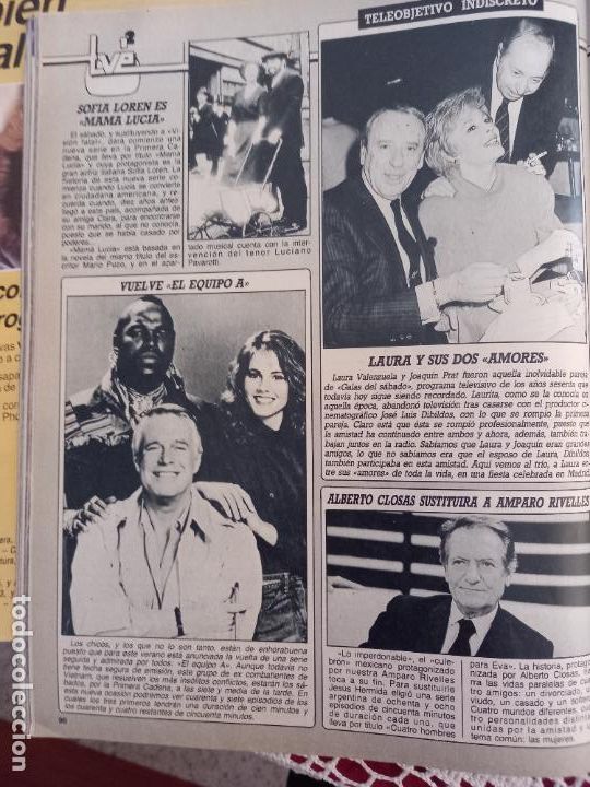 Coleccionismo de Revistas y Peri&oacute;dicos: EQUIPO A TEAM GEORGE PEPPARD MR T LAURA VALENZUELA JOAQUIN PRAT SOFIA LOREN ALBERTO CLOSAS