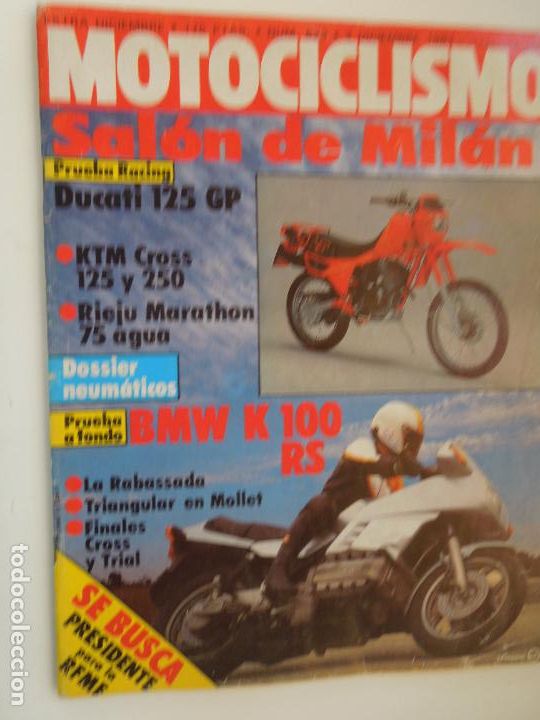 Coleccionismo de Revistas y Peri&oacute;dicos: MOTOCICLISMO REVISTA - EXTRA DICIEMBRE N&ordm; 829- 1983- BMW K 100 RS